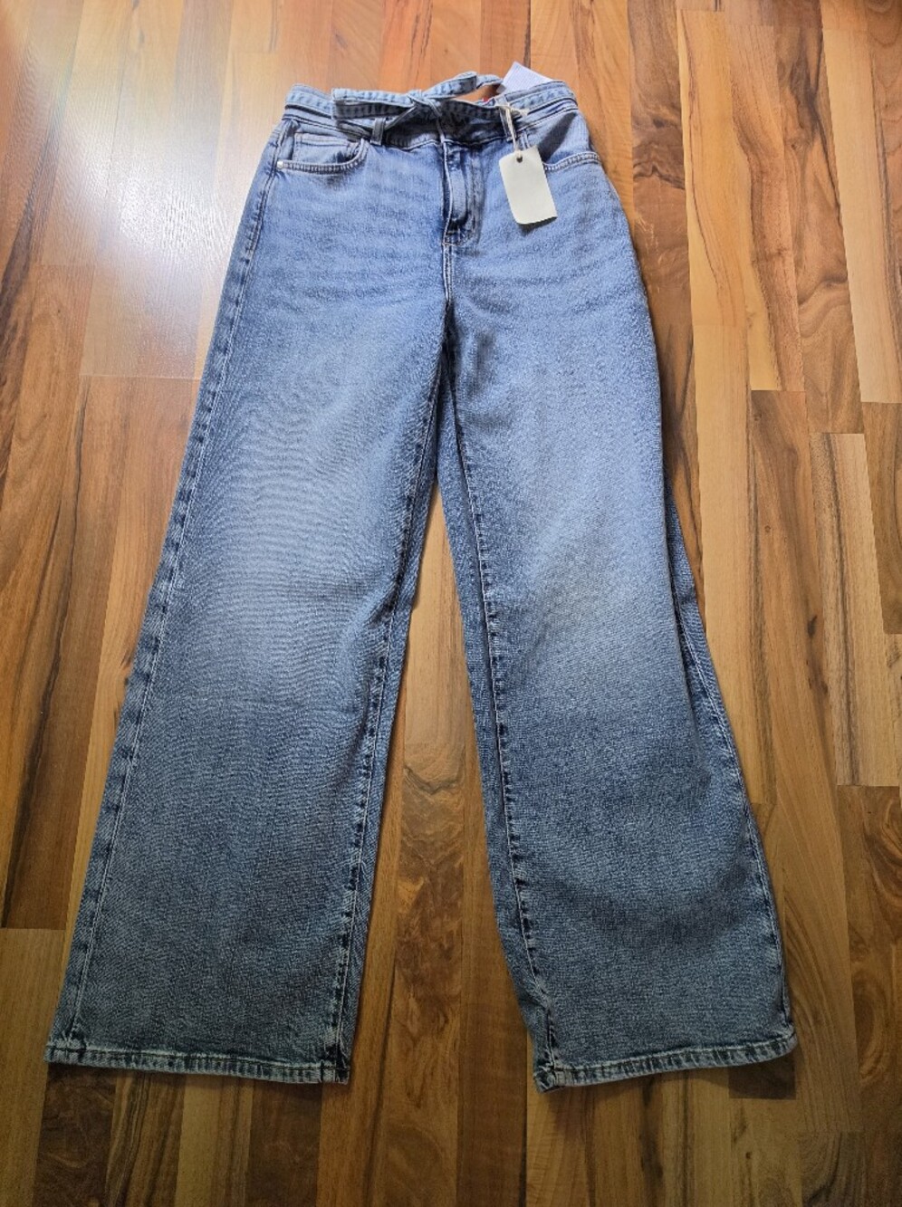Guess Light Blue Wide-Leg High-Rise Jeans